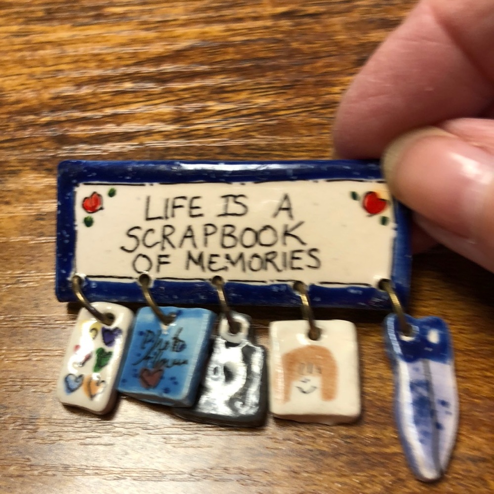 Brooch handmade clay pottery pin